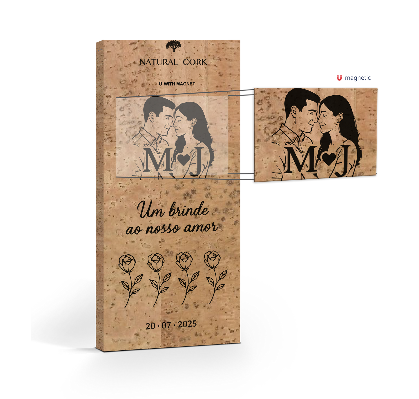 Tablete de Chocolate com Íman Removível