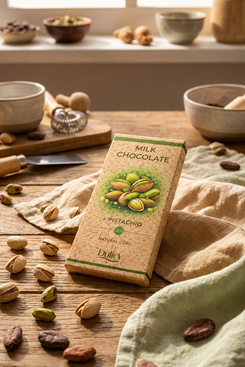 Chocolate de Leite com Pistácio | Natural Cork