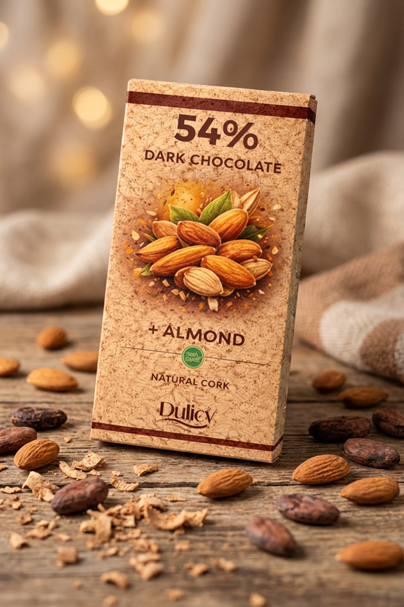 Chocolate Negro 54% com Amêndoa | Cork